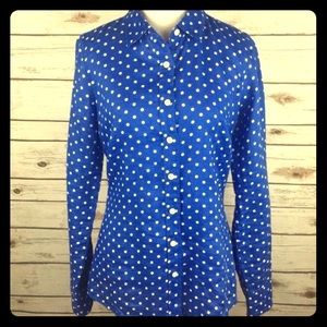 JCrew polka dot perfect shirt